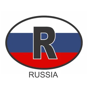 Russia OSC1 Colour Oval Car Decal